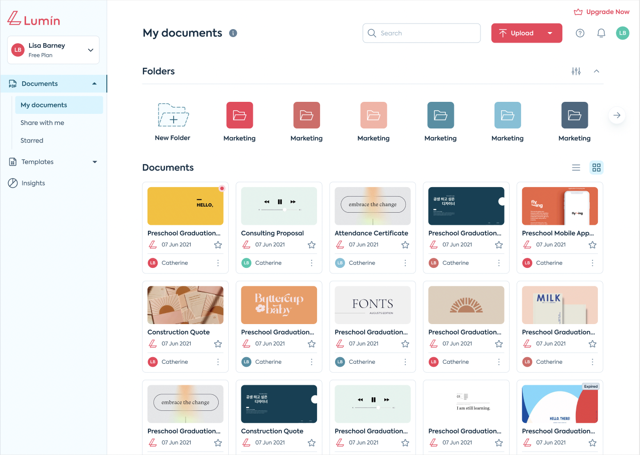 screenshot of Lumin PDF